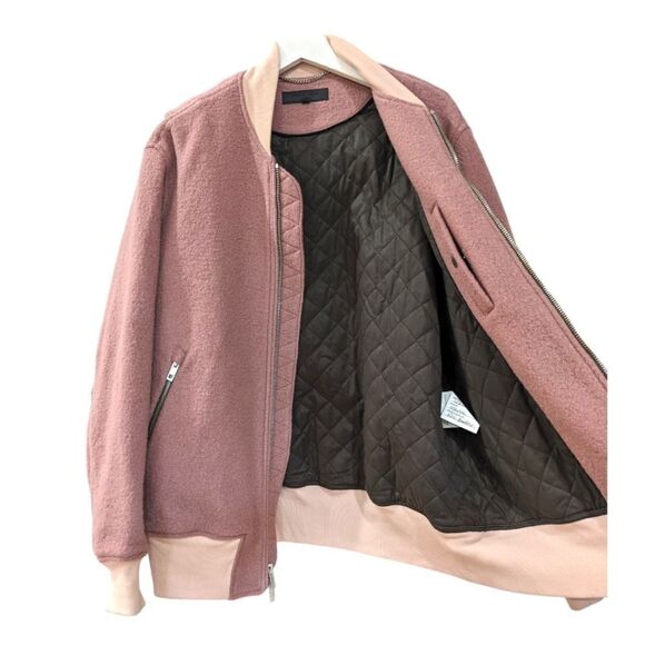 LIKE NEW Rag & Bone Women's Oversized Elle Bomber Jacket in Mauve Size S/P - Picture 8 of 11